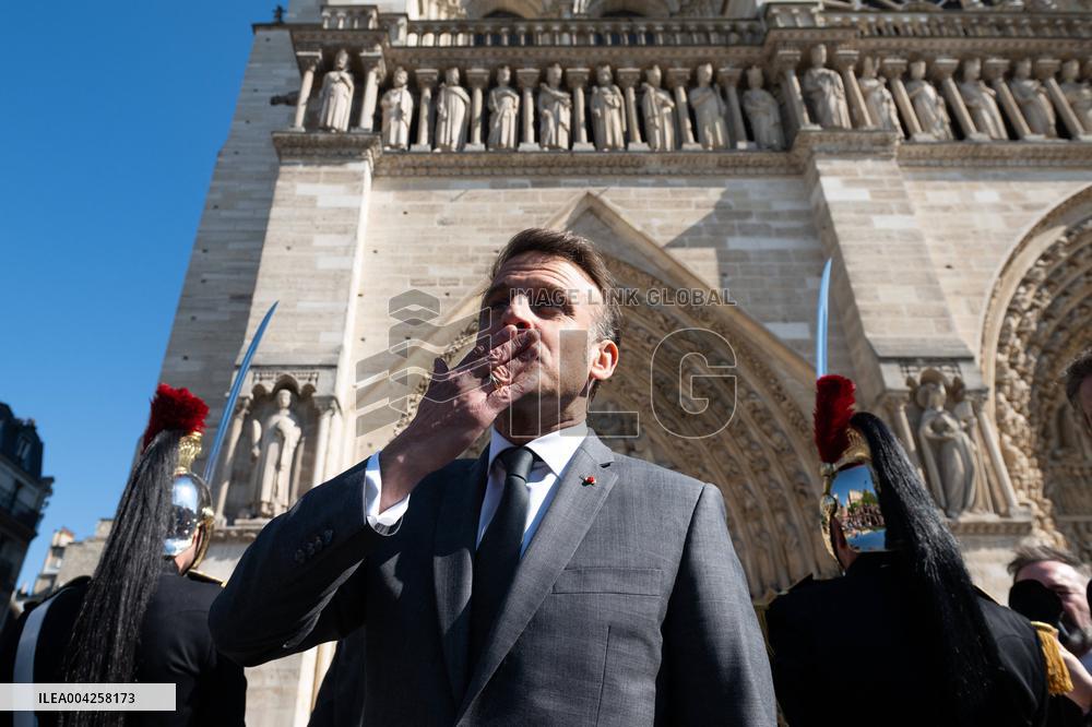 Danish Royal Couple Visits Notre Dame Cathedral - Paris