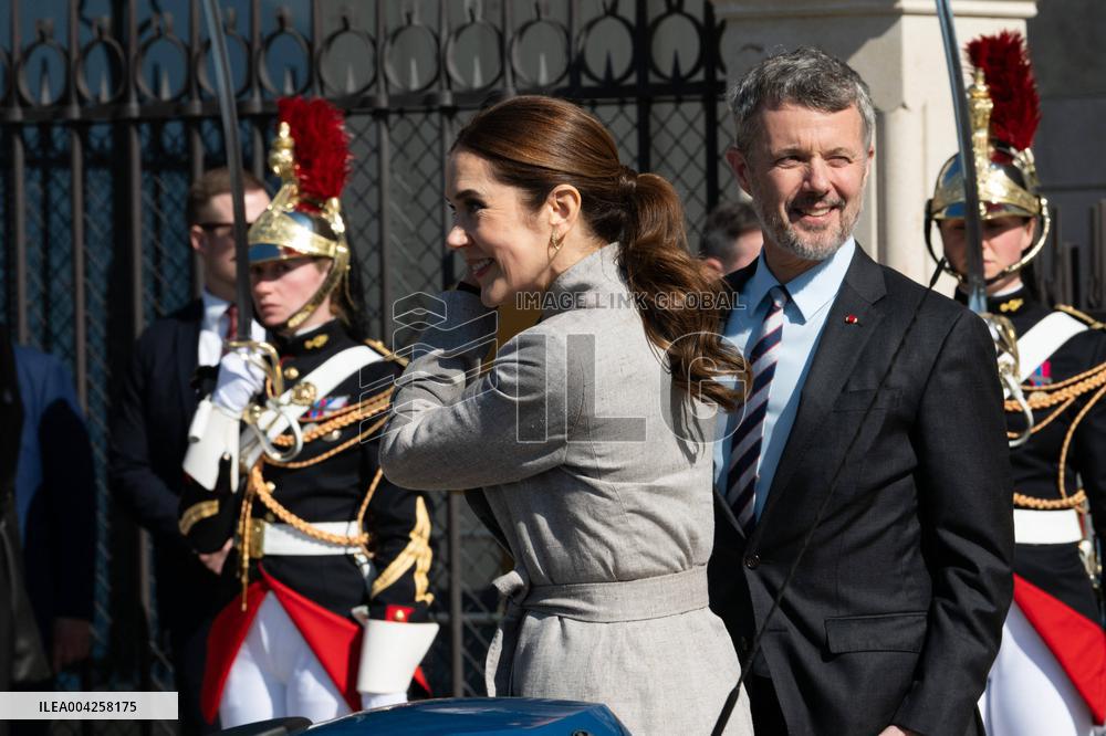 Danish Royal Couple Visits Notre Dame Cathedral - Paris