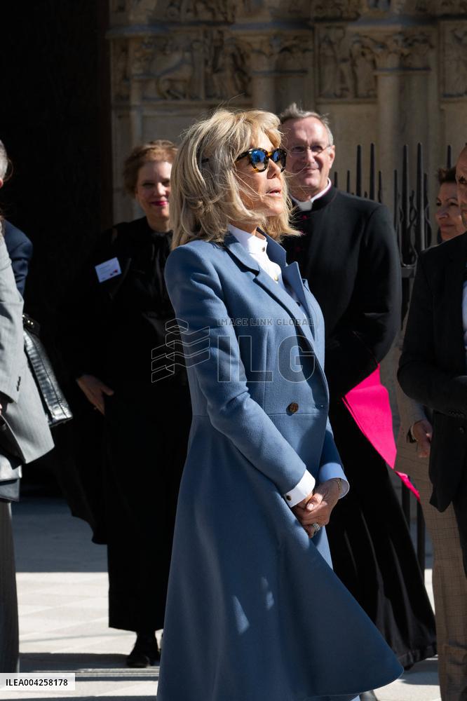 Danish Royal Couple Visits Notre Dame Cathedral - Paris