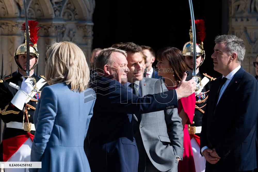 Danish Royal Couple Visits Notre Dame Cathedral - Paris
