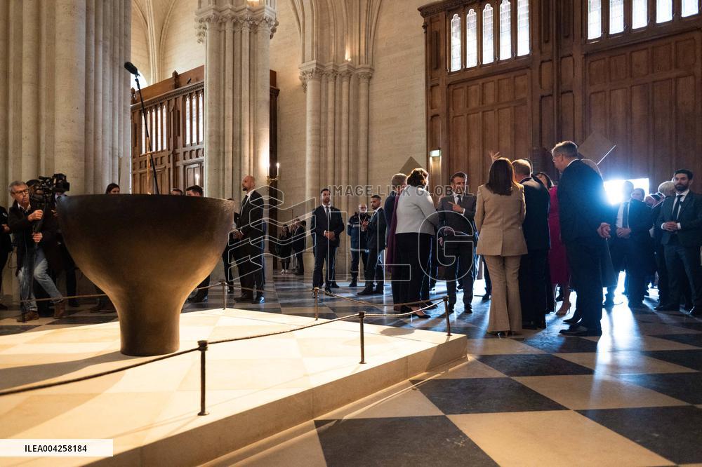 Danish Royal Couple Visits Notre Dame Cathedral - Paris