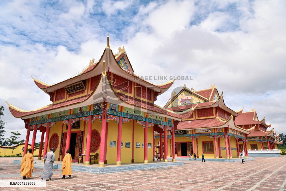 Shaolin Disciples Practice Kung Fu - Zambia