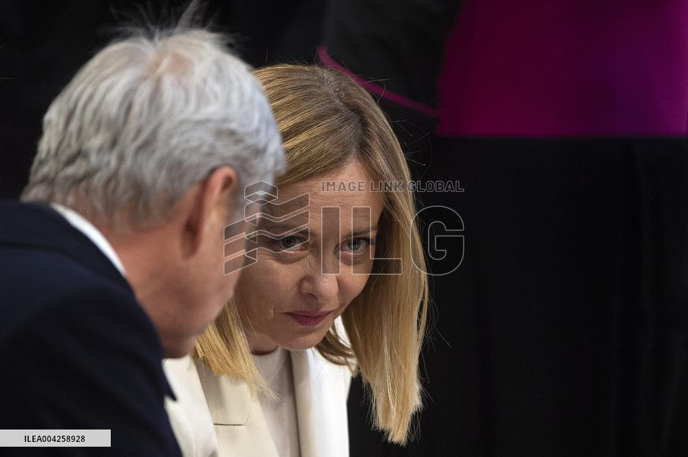 Italian PM Giorgia Meloni Attends A Mass For Late Pope John Paul II - Vatican