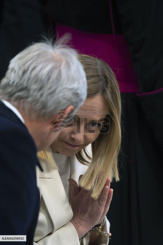 Italian PM Giorgia Meloni Attends A Mass For Late Pope John Paul II - Vatican