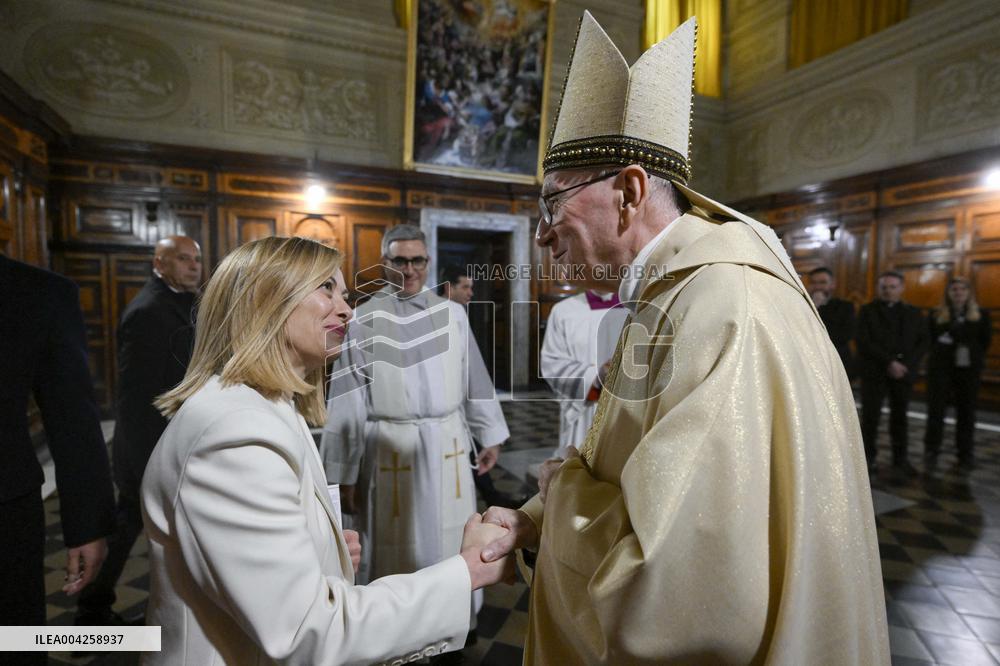Italian PM Giorgia Meloni Attends A Mass For Late Pope John Paul II - Vatican