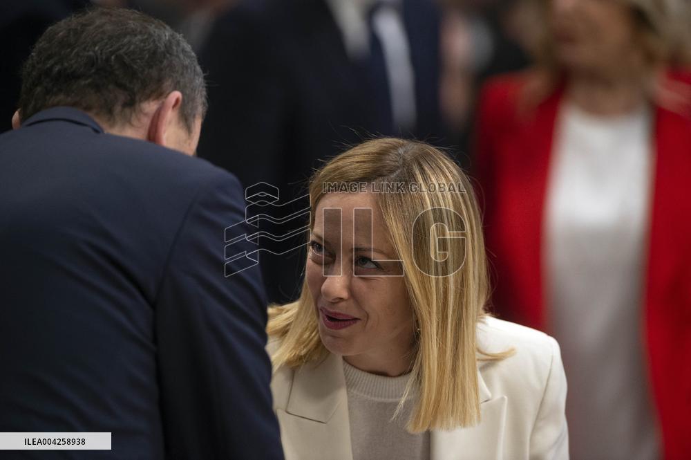 Italian PM Giorgia Meloni Attends A Mass For Late Pope John Paul II - Vatican