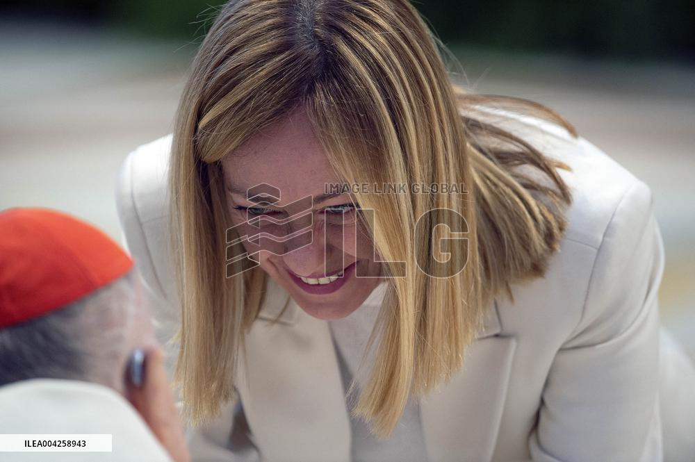 Italian PM Giorgia Meloni Attends A Mass For Late Pope John Paul II - Vatican