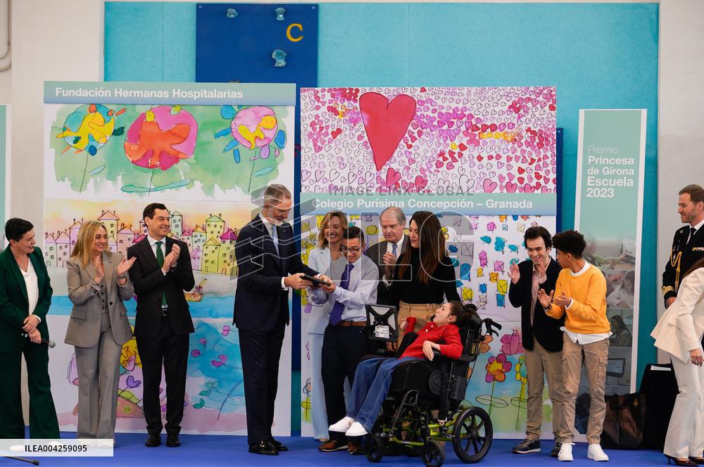 King Felipe VI Visits A Special Education Center - Granada