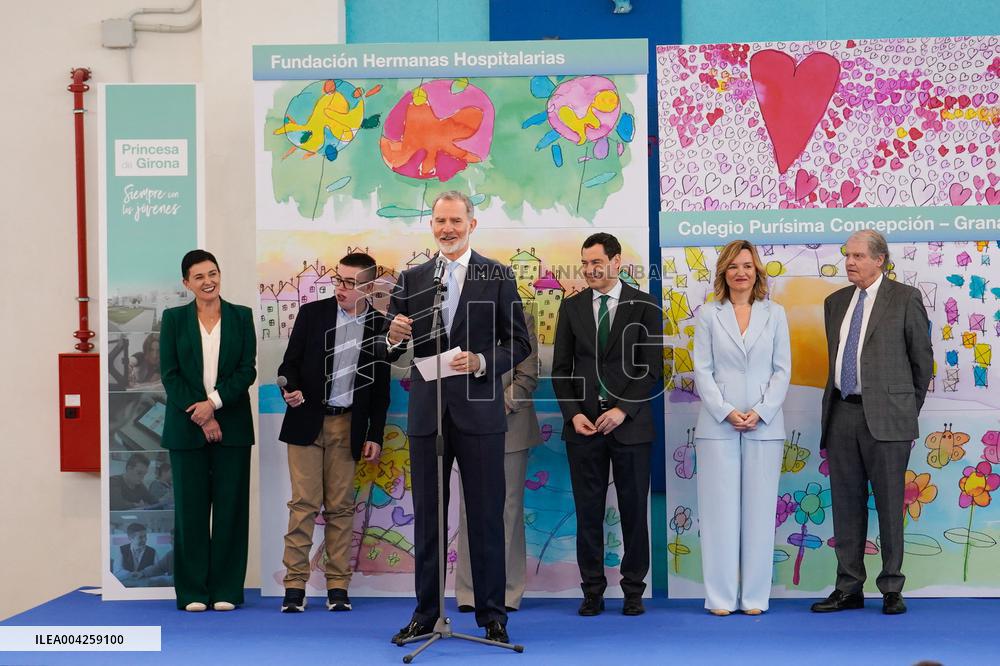 King Felipe VI Visits A Special Education Center - Granada