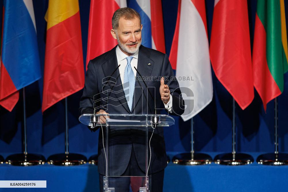 King Felipe VI At Futuro Del Meditarraneo Forum - Granada