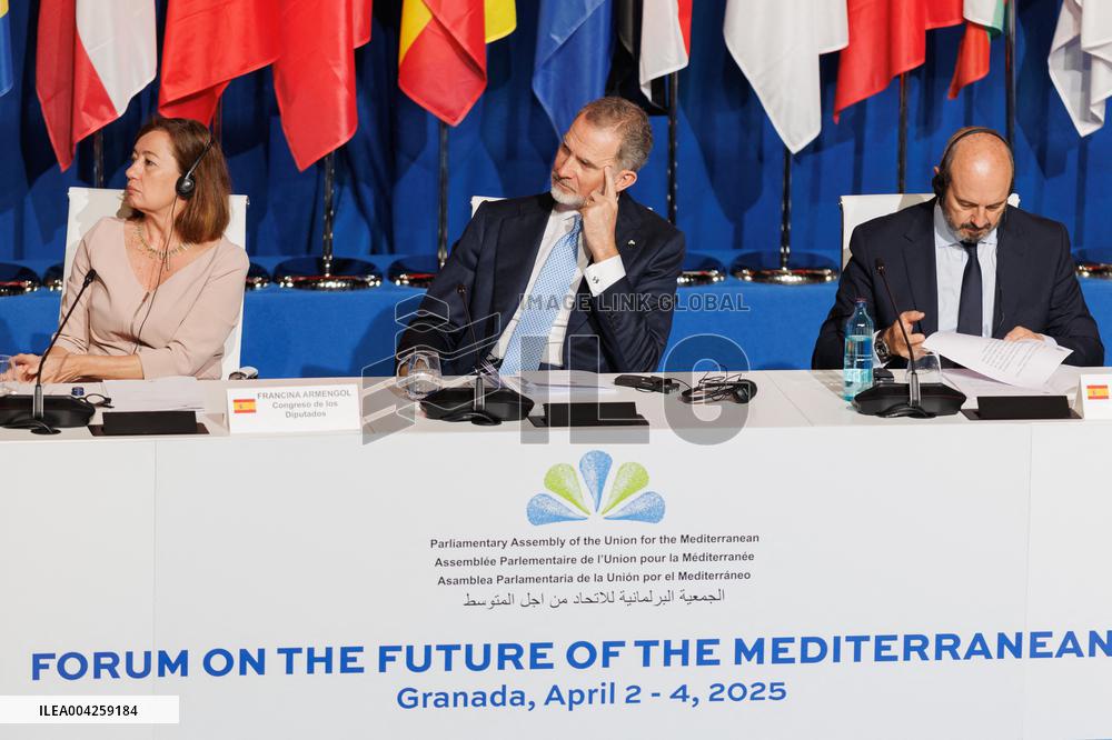 King Felipe VI At Futuro Del Meditarraneo Forum - Granada