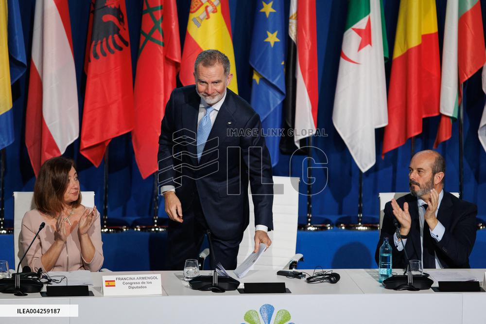 King Felipe VI At Futuro Del Meditarraneo Forum - Granada