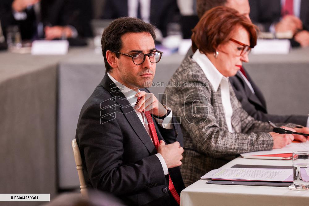 President Meets Representatives Of Industries Affected By The US Tariff Announcement - Paris