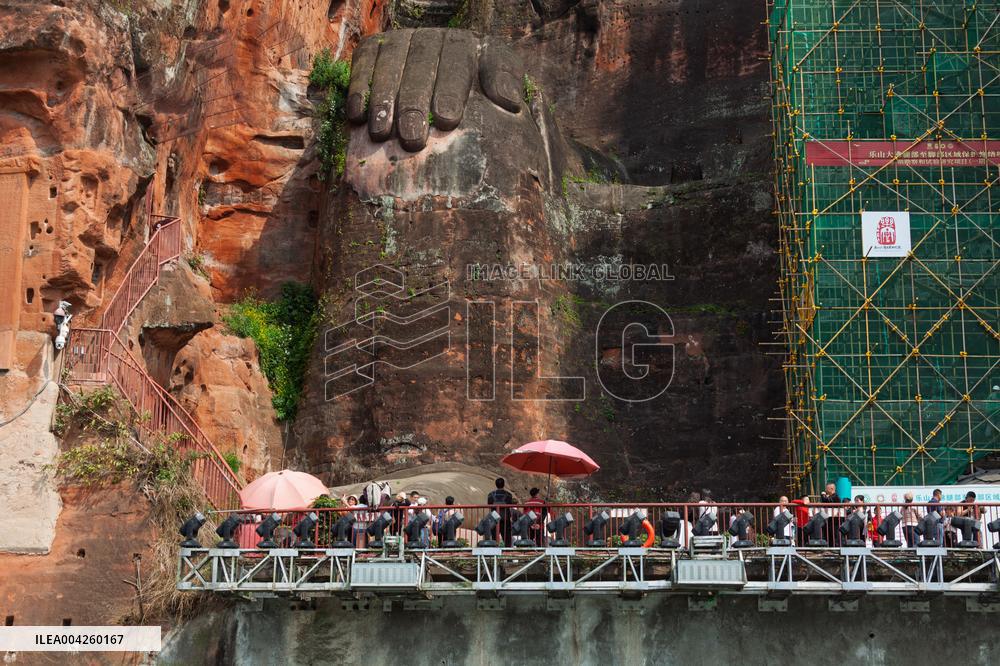 Leshan Giant Buddha Scenic Area Under Renovation