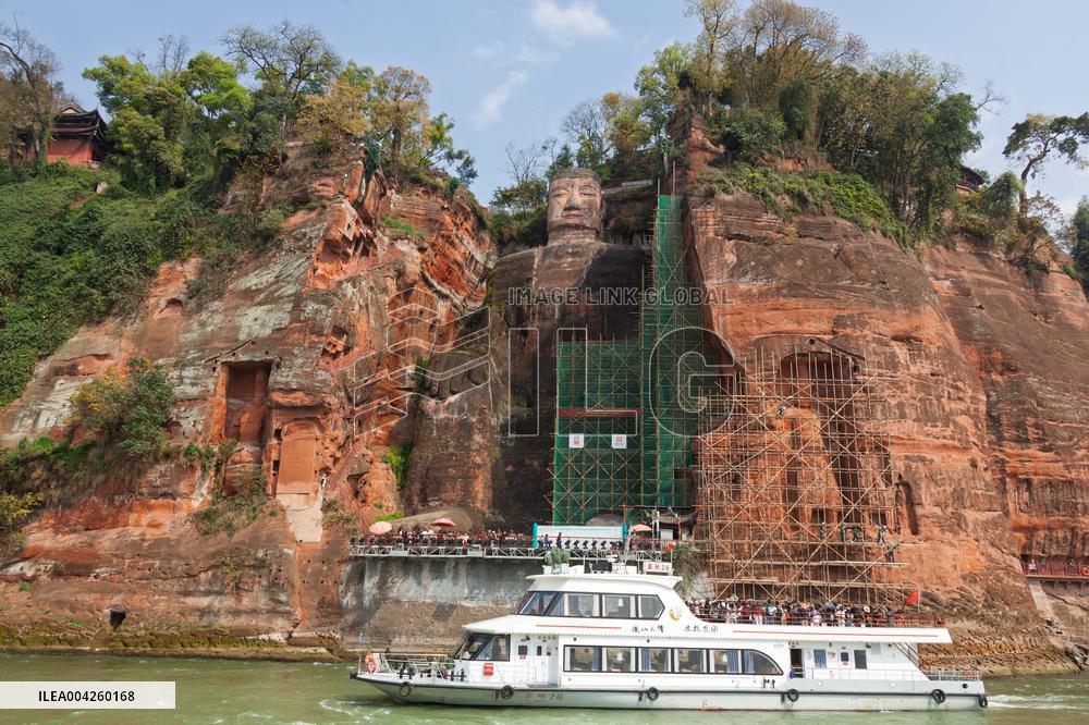Leshan Giant Buddha Scenic Area Under Renovation