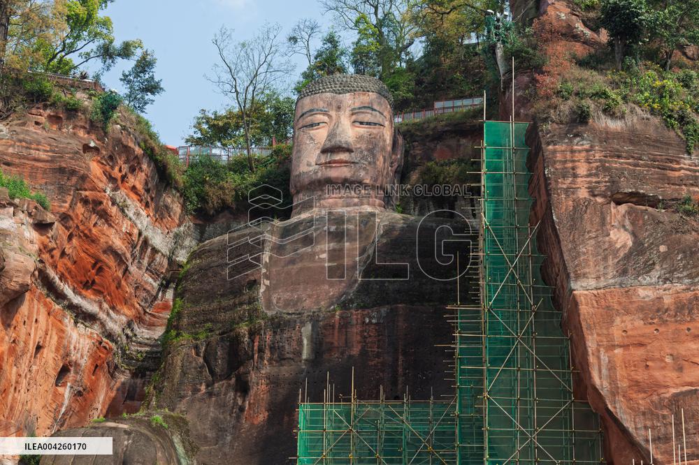 Leshan Giant Buddha Scenic Area Under Renovation