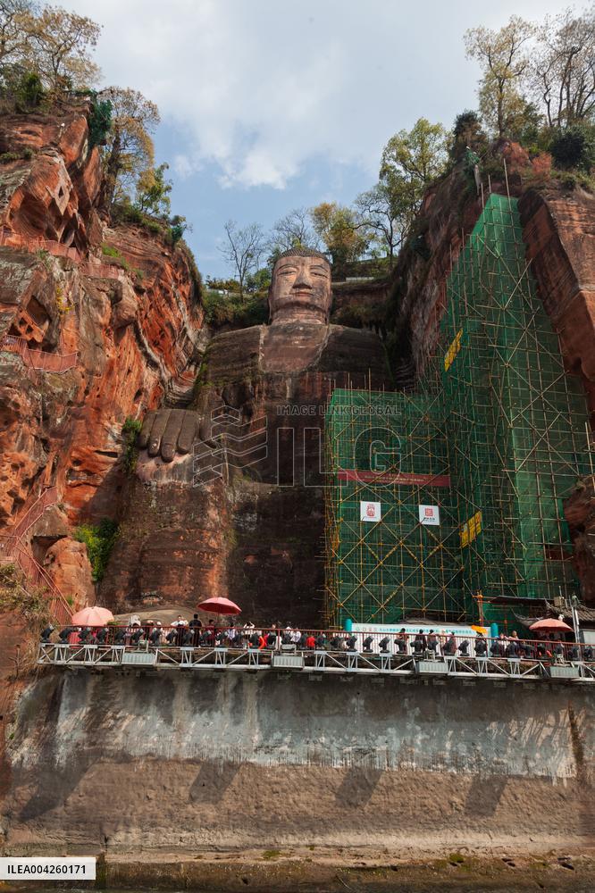 Leshan Giant Buddha Scenic Area Under Renovation