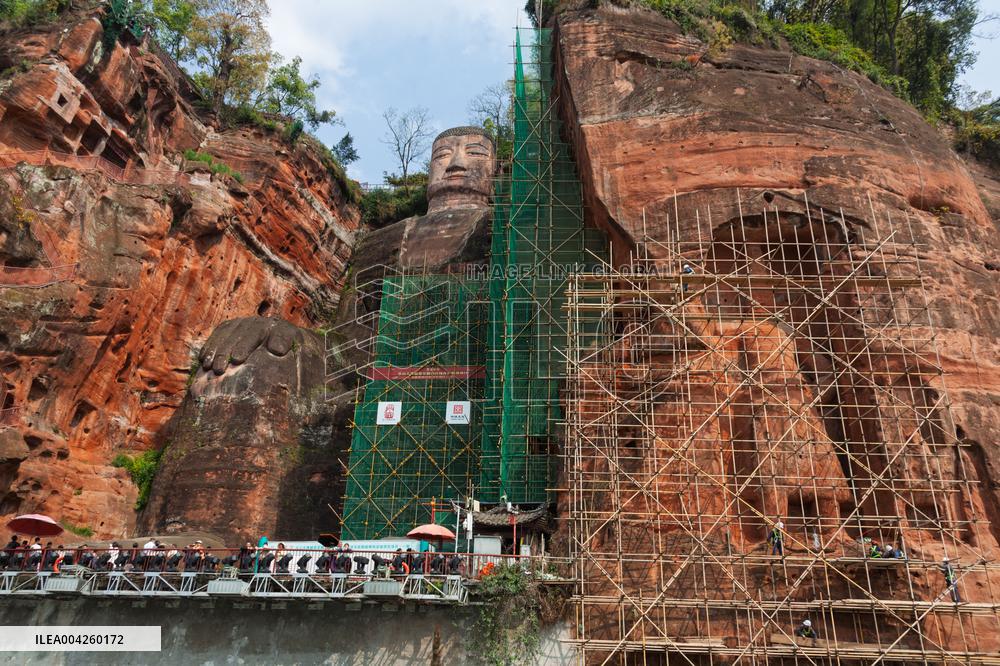 Leshan Giant Buddha Scenic Area Under Renovation