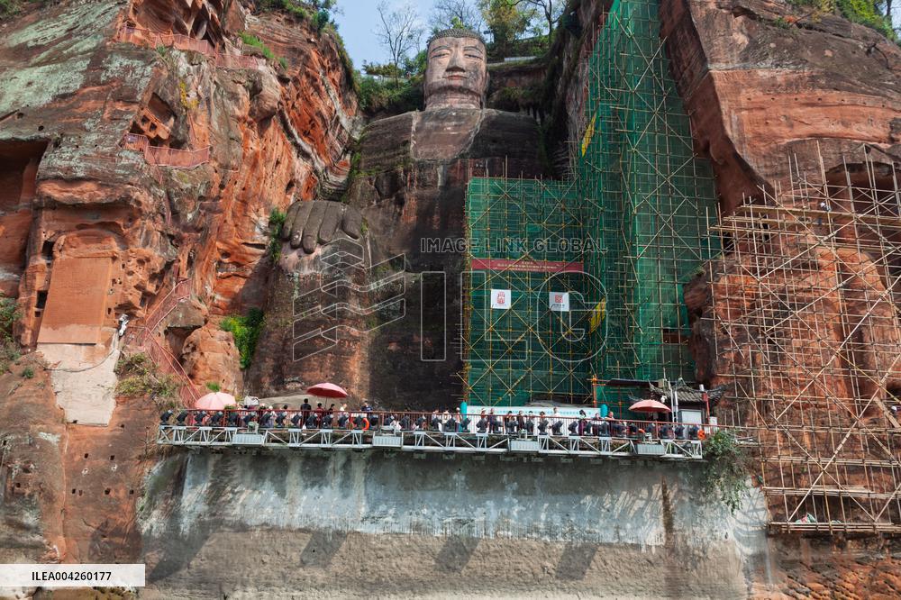 Leshan Giant Buddha Scenic Area Under Renovation