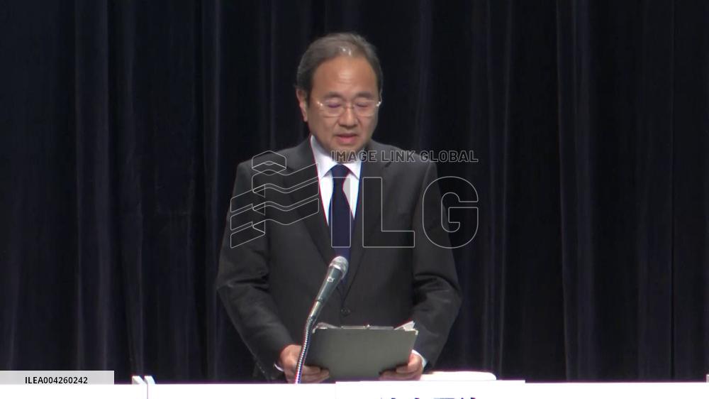 [Breaking News]Fuji TV president at press conference