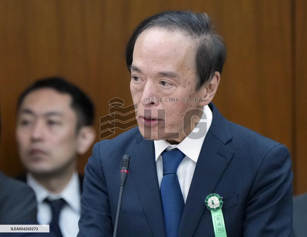 BOJ chief Ueda at parliament session