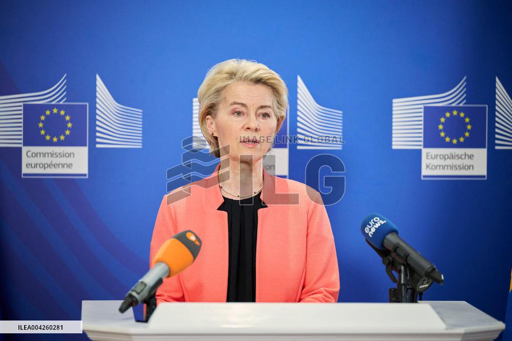Ursula Von Der Leyen Gives A Press Statement - Samarkand