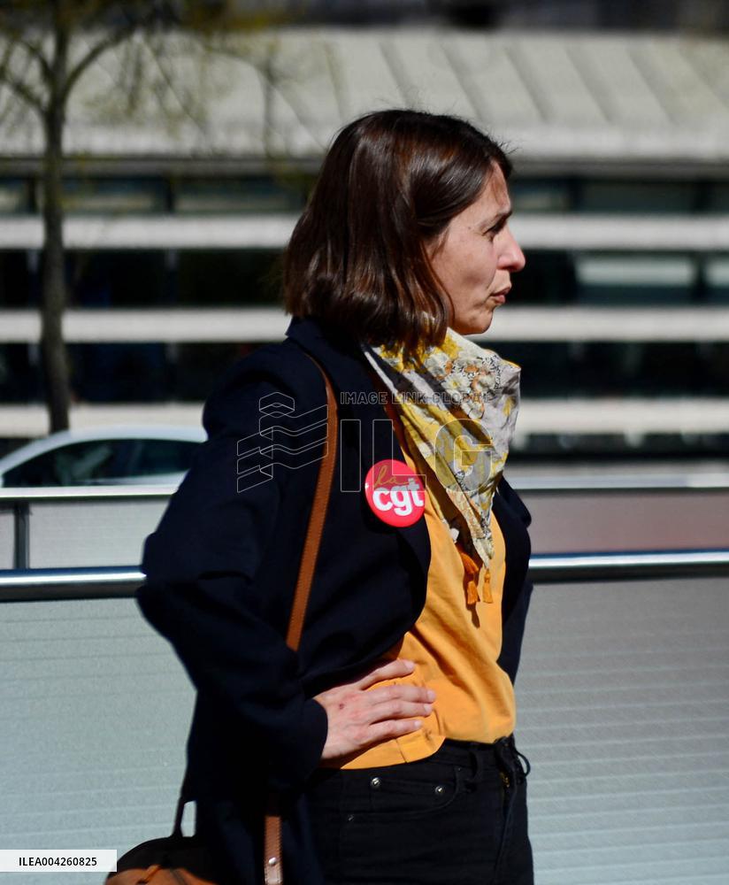 Civil Service Unions Rally in Front of Finance Ministry - Paris
