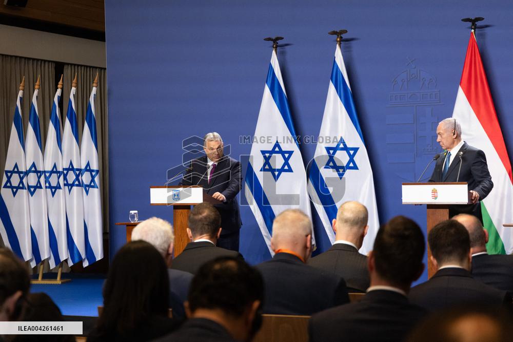 Viktor Orban Welcomes Benjamin Netanyahu - Budapest