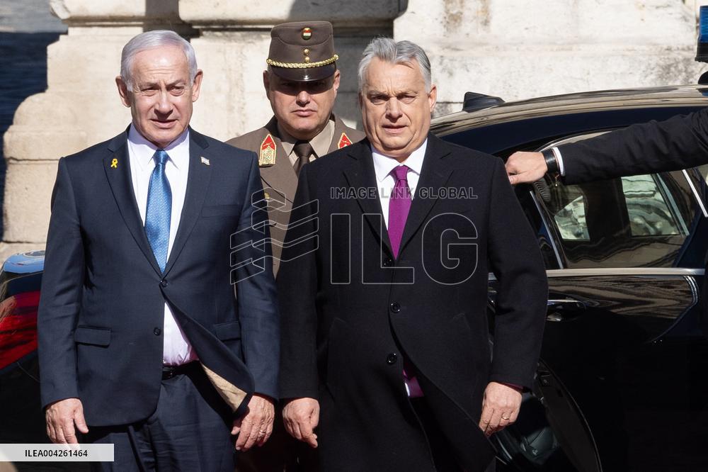 Viktor Orban Welcomes Benjamin Netanyahu - Budapest