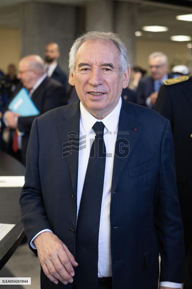 Francois Bayrou visits the Hauts-de-Seine Departmental Administrative Centre - Nanterre