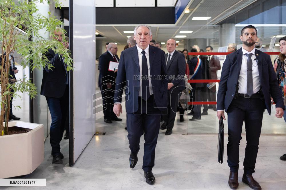 Francois Bayrou visits the Hauts-de-Seine Departmental Administrative Centre - Nanterre