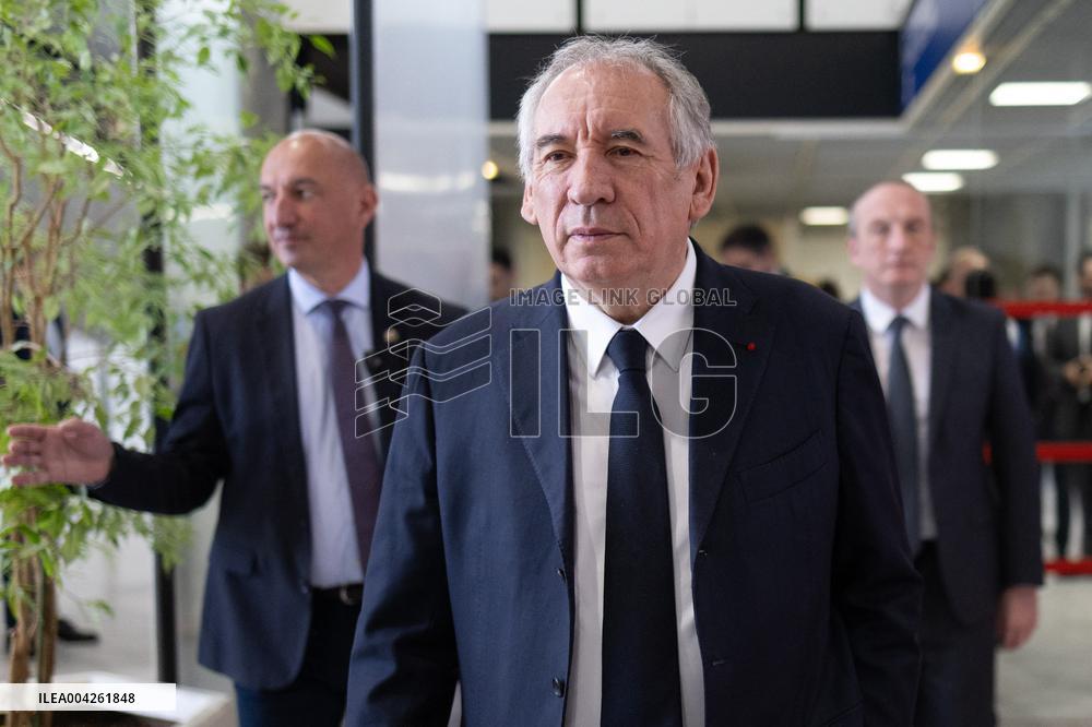 Francois Bayrou visits the Hauts-de-Seine Departmental Administrative Centre - Nanterre