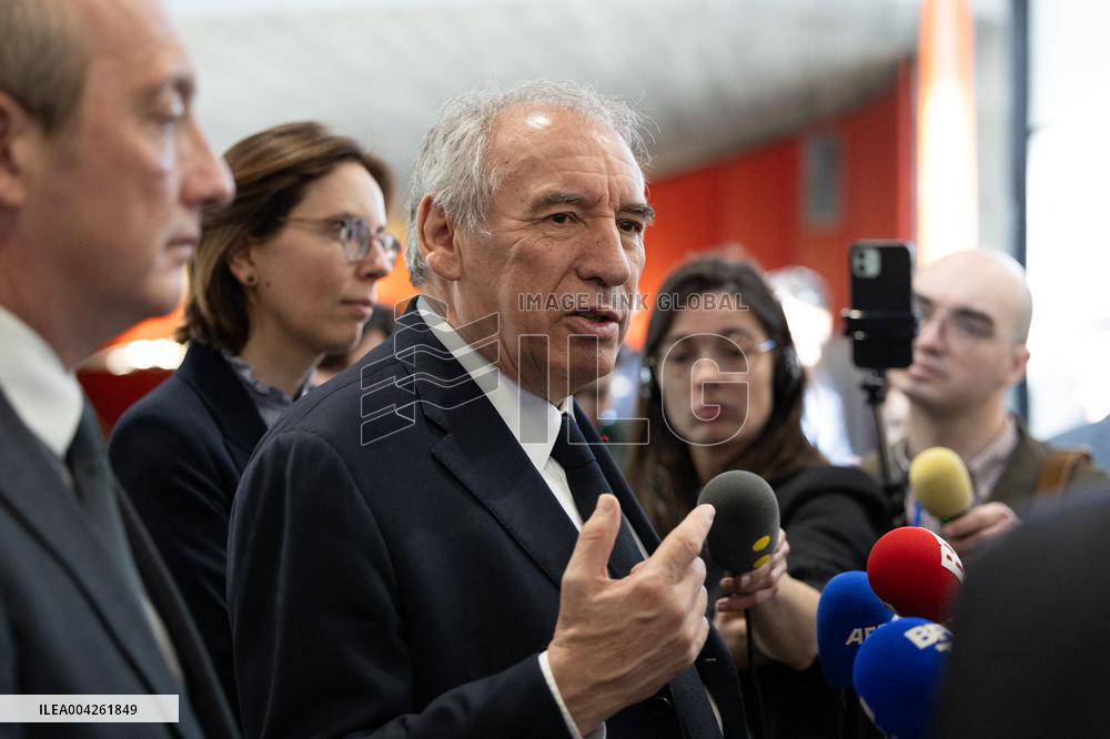 Francois Bayrou visits the Hauts-de-Seine Departmental Administrative Centre - Nanterre