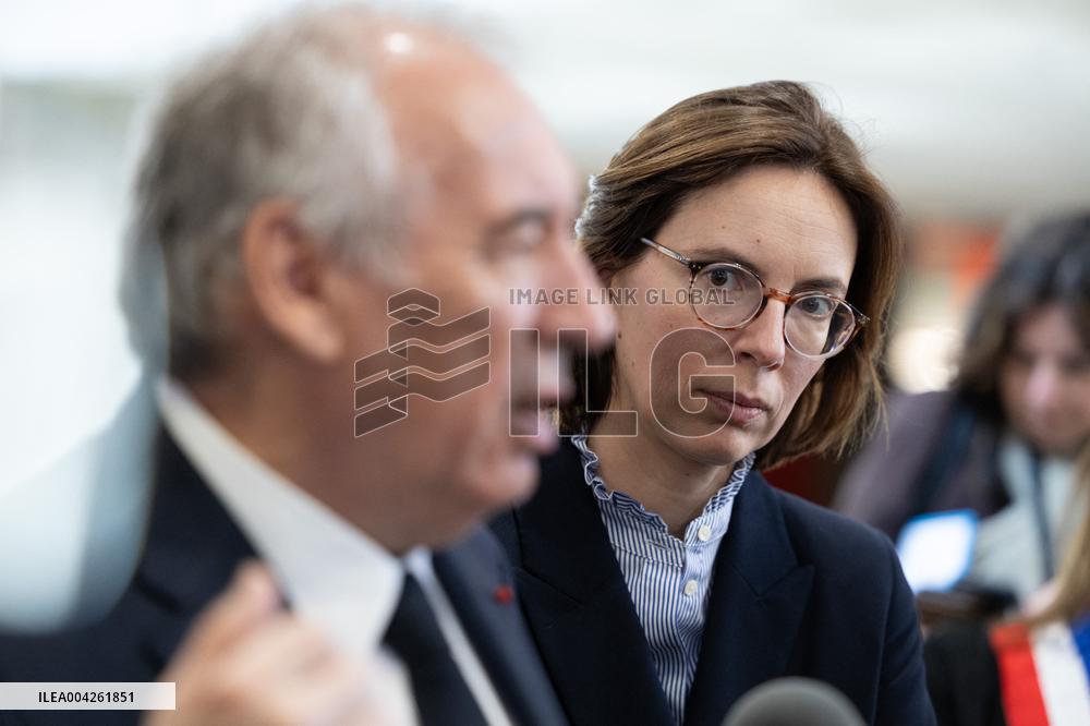 Francois Bayrou visits the Hauts-de-Seine Departmental Administrative Centre - Nanterre