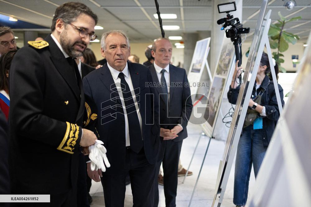 Francois Bayrou visits the Hauts-de-Seine Departmental Administrative Centre - Nanterre