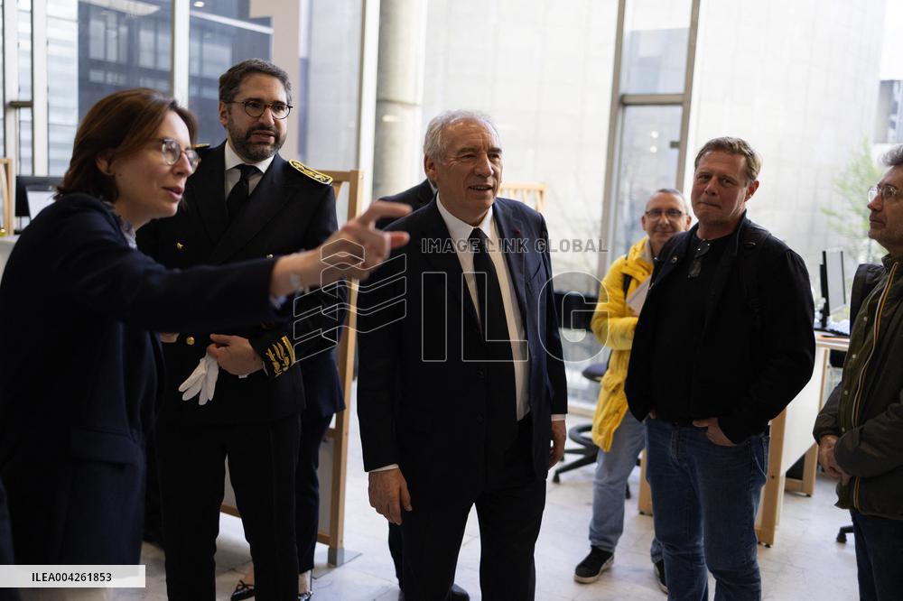Francois Bayrou visits the Hauts-de-Seine Departmental Administrative Centre - Nanterre
