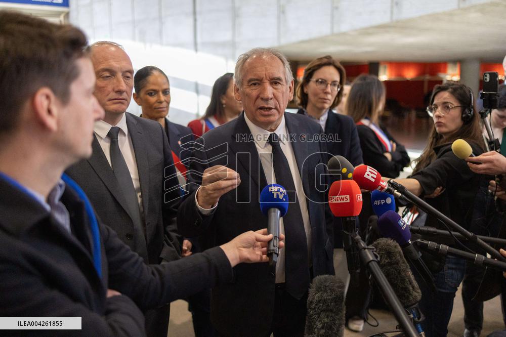 Francois Bayrou visits the Hauts-de-Seine Departmental Administrative Centre - Nanterre