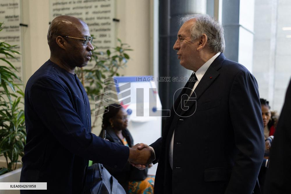 Francois Bayrou visits the Hauts-de-Seine Departmental Administrative Centre - Nanterre