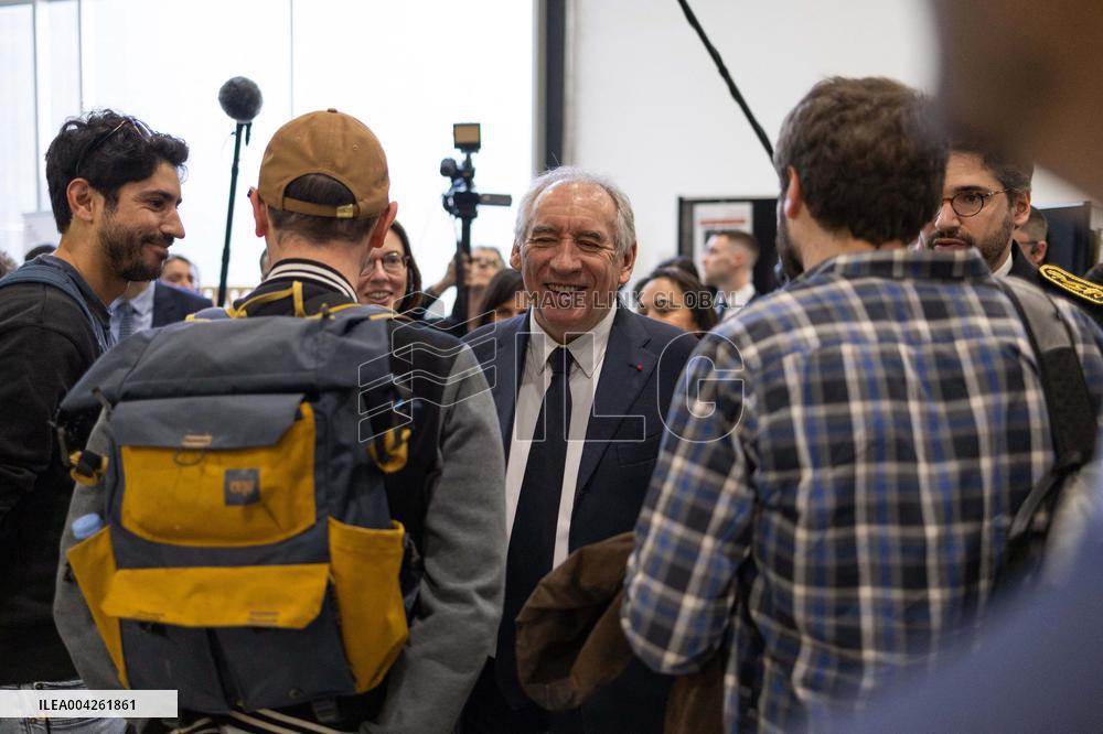 Francois Bayrou visits the Hauts-de-Seine Departmental Administrative Centre - Nanterre