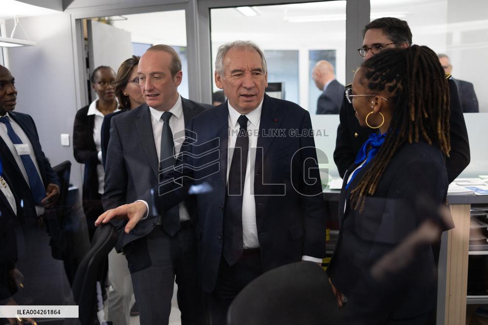 Francois Bayrou visits the Hauts-de-Seine Departmental Administrative Centre - Nanterre