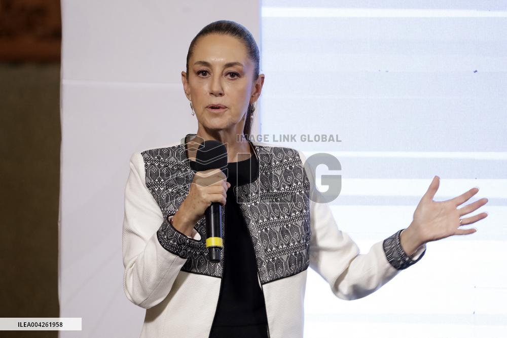 Claudia Sheinbaum Pardo And Marcelo Ebrard News Conference - Mexico
