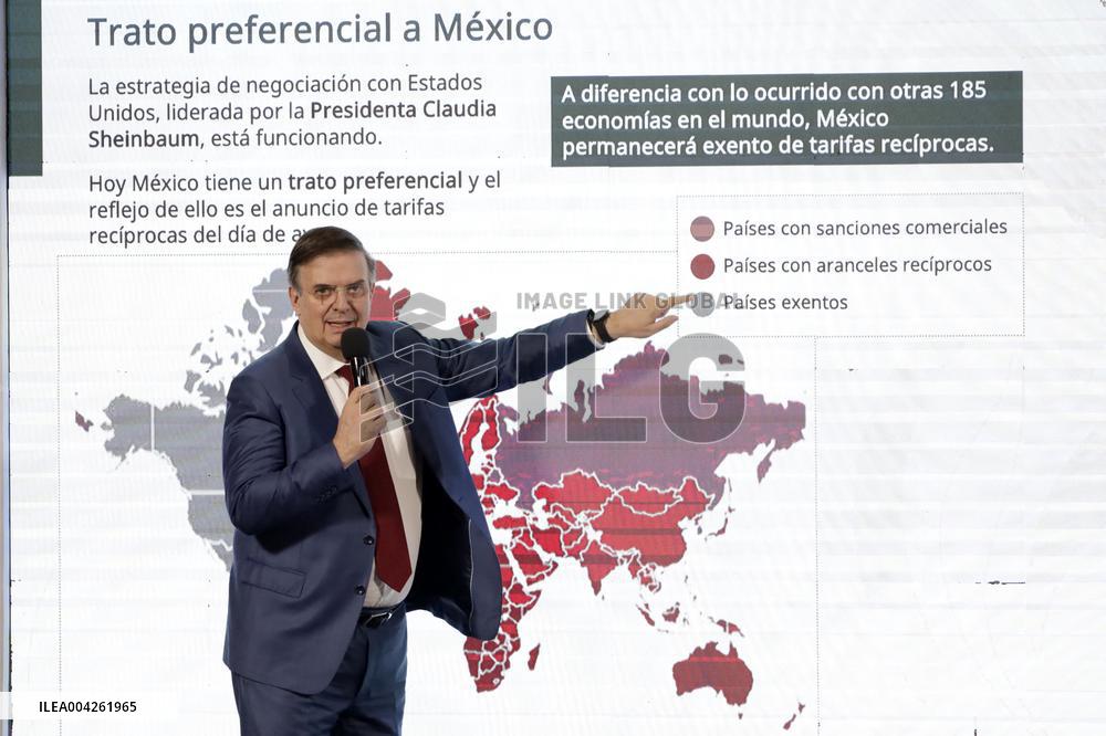 Claudia Sheinbaum Pardo And Marcelo Ebrard News Conference - Mexico