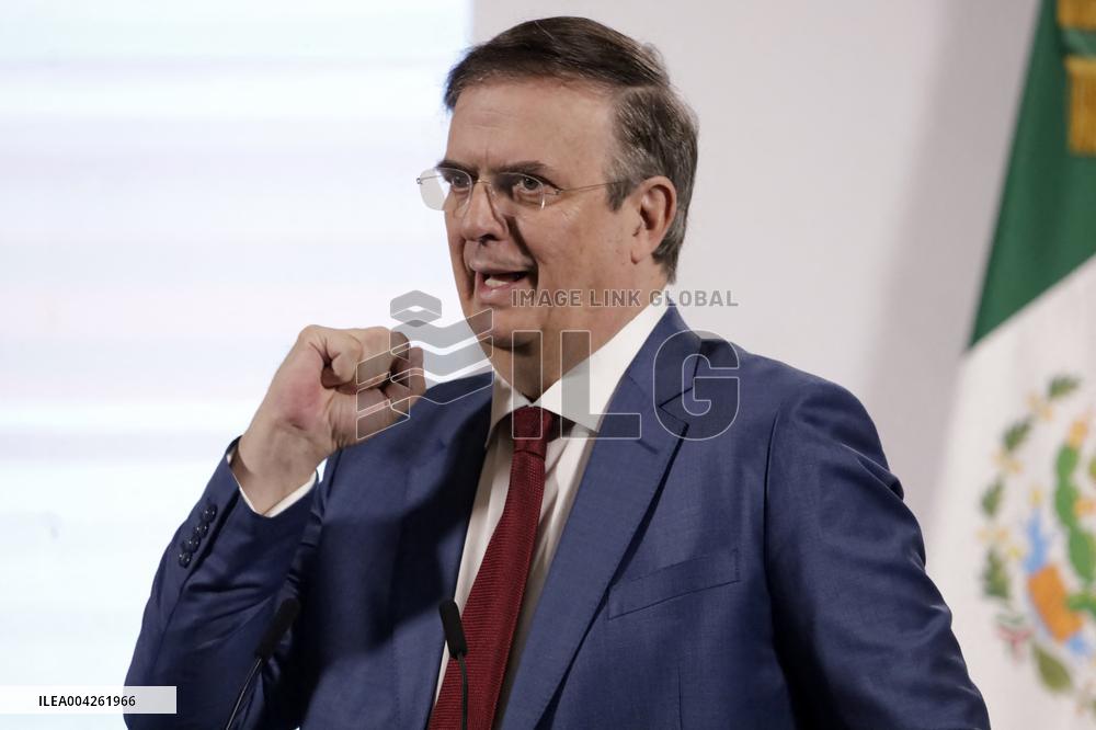 Claudia Sheinbaum Pardo And Marcelo Ebrard News Conference - Mexico