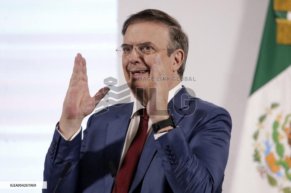 Claudia Sheinbaum Pardo And Marcelo Ebrard News Conference - Mexico