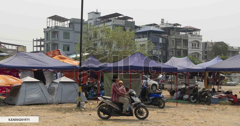 Earthquake Victims Receive Food And Shelter - Myanmar