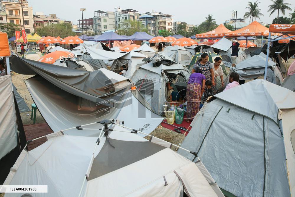 Earthquake Victims Receive Food And Shelter - Myanmar