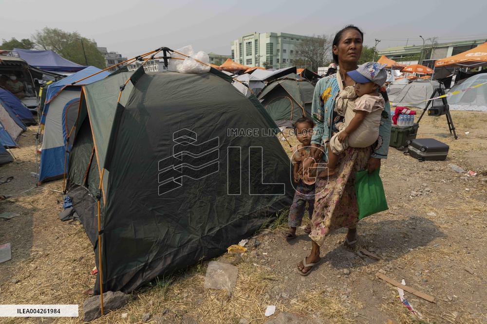 Earthquake Victims Receive Food And Shelter - Myanmar