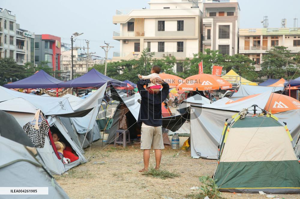 Earthquake Victims Receive Food And Shelter - Myanmar