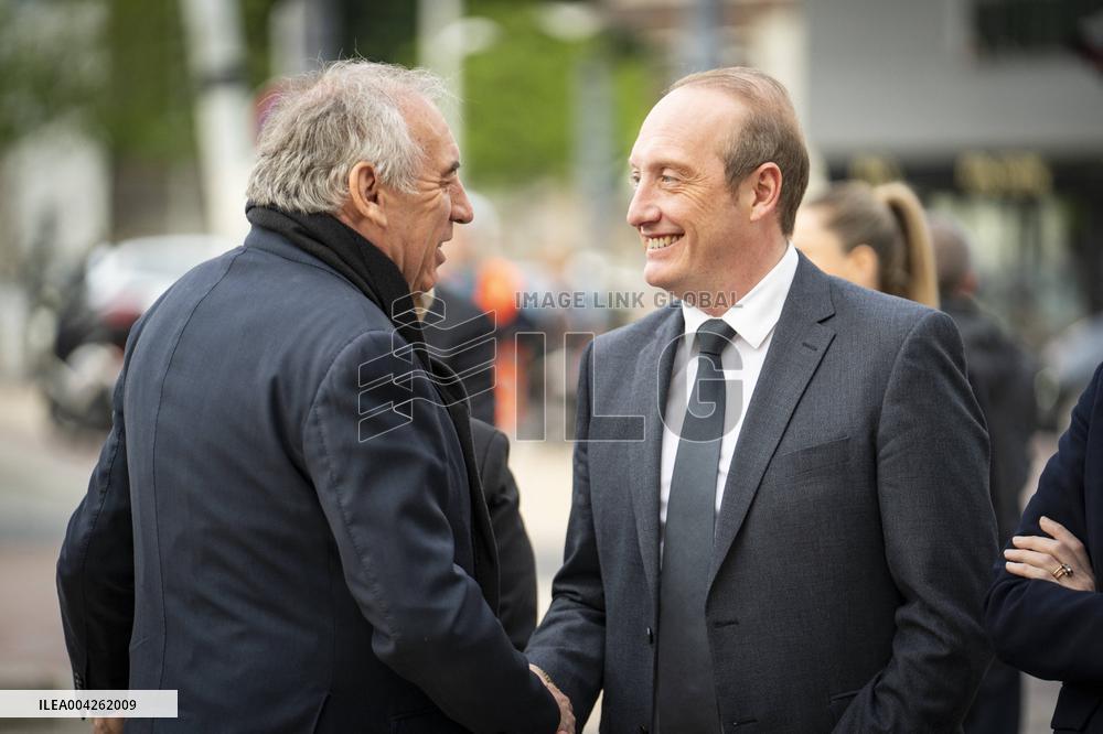 Francois Bayrou travels to Nanterre - Paris