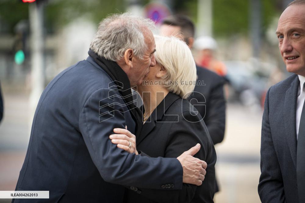 Francois Bayrou travels to Nanterre - Paris